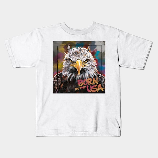 Born in The USA [Eagle-3] Kids T-Shirt by JavaBlend